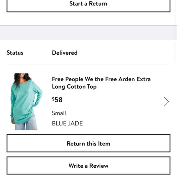 We the free people Arden top in blue jade - Picture 6 of 6